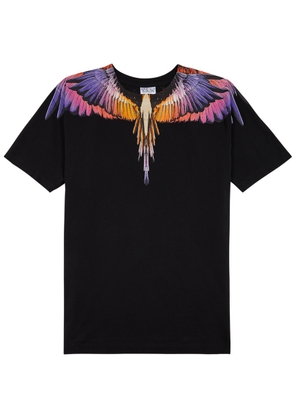 Marcelo Burlon Icon Wings Printed Cotton T-shirt - Black - L