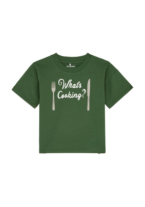 Mini Rodini Kids What's Cooking Stretch-cotton T-shirt - Green - 12 Months