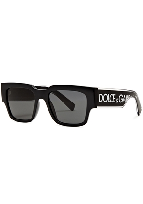 Dolce & Gabbana DG Elastic Square-frame Sunglasses - Black Grey