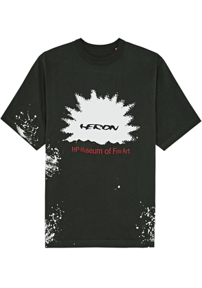 Heron Preston Museum Printed Cotton T-shirt - Black