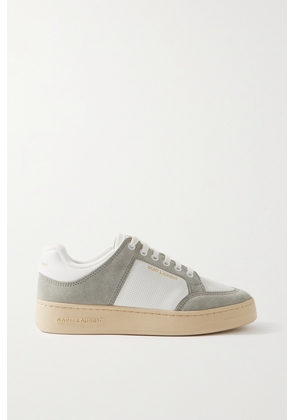 SAINT LAURENT - Sl/61 Leather And Suede Sneakers - White - EU 36,EU 36.5,EU 37,EU 37.5,EU 38,EU 38.5,EU 39,EU 39.5,EU 40,EU 40.5,EU 41,EU 41.5,EU 42