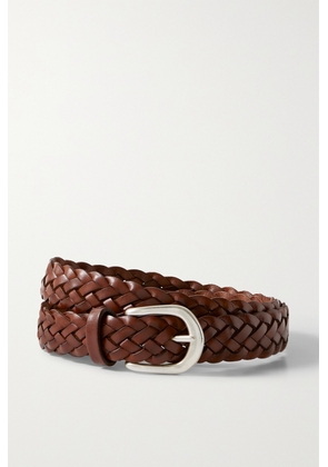 Anderson's - Woven Leather Belt - Brown - 65,70,75,80,85,90