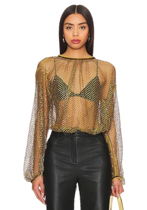 Free People Sparks Fly Top in Olive. Size L, M, S, XL.