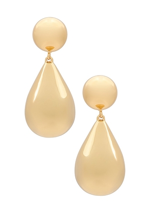 Lele Sadoughi Small Dome Teardrop Earrings in Metallic Gold.