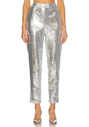 Yumi Kim Sochi Pant in Metallic Silver. Size M, XS.