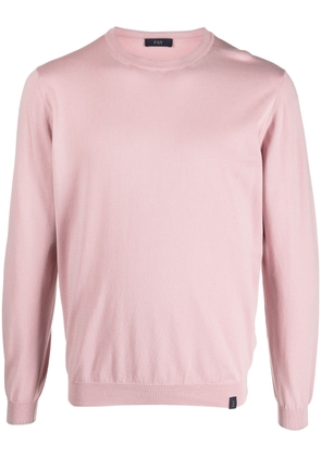 Fay crew-neck knitted jumper - Pink