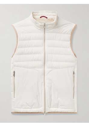 Brunello Cucinelli - Quilted Shell Down Gilet - Men - White - S