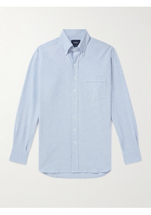 Drake's - Button-Down Collar Cotton Oxford Shirt - Men - Blue - UK/US 15