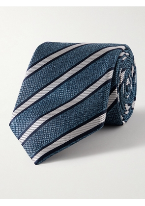 Canali - 8cm Striped Silk-Jacquard Tie - Men - Blue