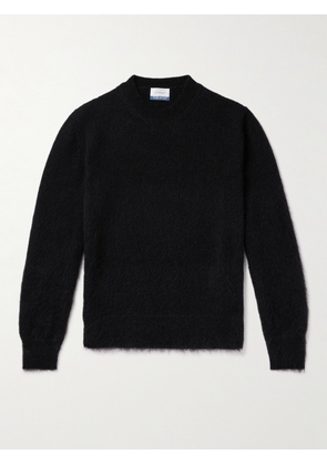 Off-White - Jacquard-Knit Mohair-Blend Sweater - Men - Black - S