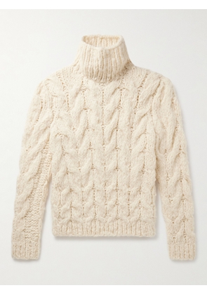 Gabriela Hearst - Ray Cable-Knit Welfat Cashmere Rollneck Sweater - Men - Neutrals - S