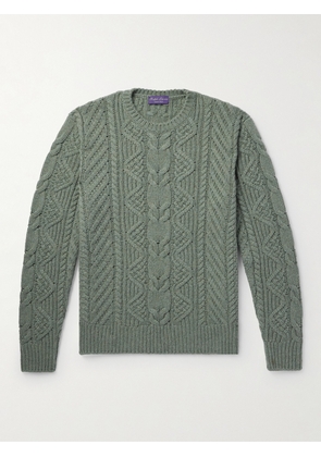 Ralph Lauren Purple Label - Cable-Knit Cashmere Sweater - Men - Green - S