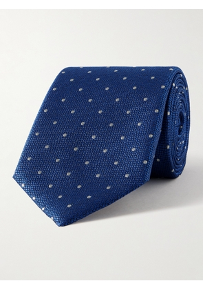 Canali - 8cm Polka-Dot Silk-Jacquard Tie - Men - Blue
