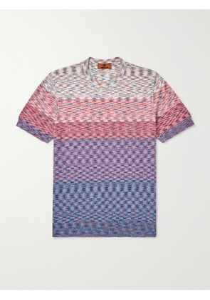 Missoni - Space-Dyed Dégradé Cotton T-Shirt - Men - Purple - IT 46