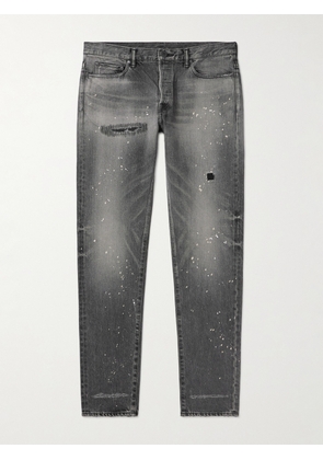 John Elliott - The Case 2 Straight-Leg Paint-Splattered Distressed Jeans - Men - Black - UK/US 30