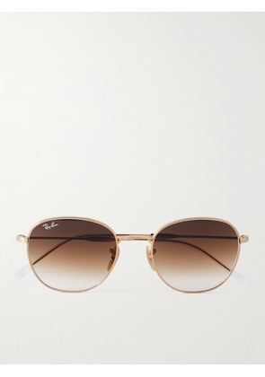 Ray-Ban - Round-Frame Gold-Tone Sunglasses - Men - Gold