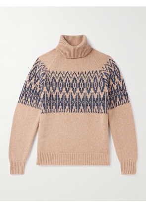Kingsman - Fair Isle Jacquard-Knit Wool Rollneck Sweater - Men - Neutrals - XS