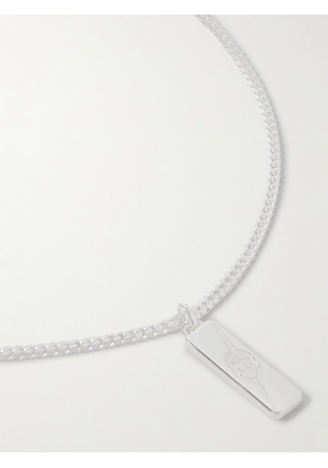 Gucci - Logo-Engraved Sterling Silver Pendant Necklace - Men - Silver