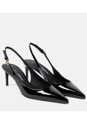 Dolce&Gabbana Patent leather slingback pumps