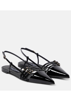 Dolce&Gabbana Patent leather slingback ballet flats