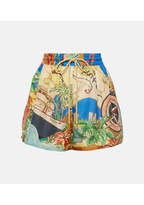Zimmermann Alight printed silk shorts