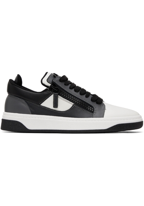 Giuseppe Zanotti White & Gray Frankie Sneakers