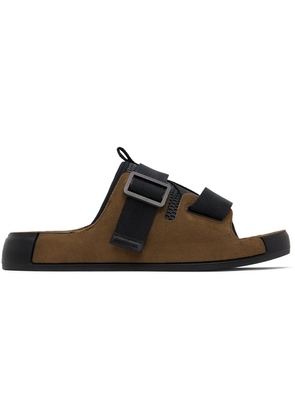 Stone Island Shadow Project Brown Tape Sandals