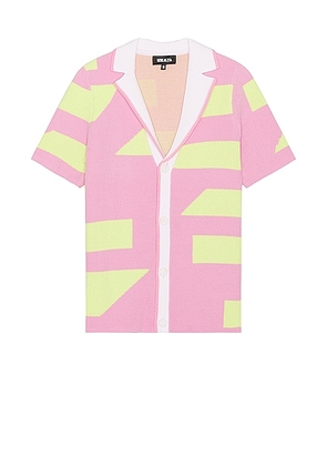 SER.O.YA Lei Shirt in Stripe Pink & Green - Pink. Size S (also in L, M).