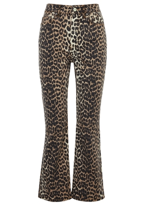 Ganni Betzy Leopard-print Flared Jeans - 27 (W27 / UK8-10 / S)