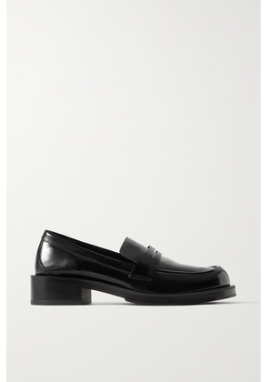 Stuart Weitzman - Palmer Glossed-leather Loafers - Black - US5,US6,US6.5,US7,US7.5,US8,US8.5,US9,US9.5,US10,US10.5,US11,US11.5,US12