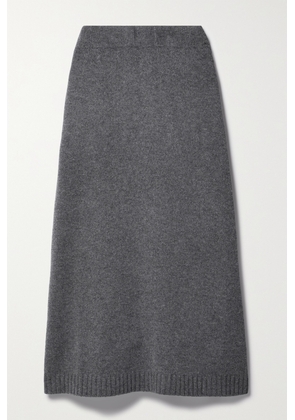 Brunello Cucinelli - Wool, Cashmere And Silk-blend Midi Skirt - Gray - xx small,x small,small,medium,large,x large