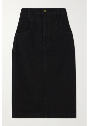 FRAME - The High Waisted Denim Skirt - Black - 23,24,25,26,27,28,29,30,31,32