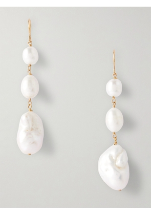 Jil Sander - Gold-tone Pearl Earrings - White - One size