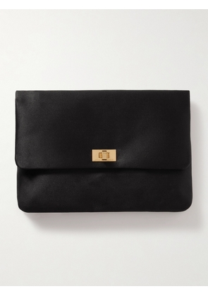 Anya Hindmarch - Valorie Recycled-satin Clutch - Black - One size