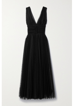 Altuzarra - Lola Ruched Flocked Tulle Maxi Dress - Black - FR34,FR36,FR38,FR40,FR42,FR44