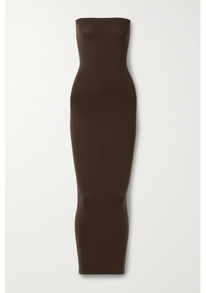 Wolford - + Net Sustain Fatal Strapless Stretch-jersey Maxi Dress - Brown - x small,small,medium,large