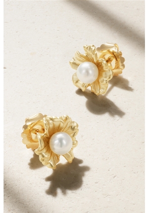 Irene Neuwirth - Tropical Flower 18-karat Gold Pearl Earrings - One size