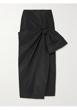 Alexander McQueen - Bow-embellished Taffeta Midi Skirt - Black - IT38,IT40,IT42,IT44,IT46,IT48