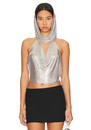 8 Other Reasons Chain Tank in Metallic Silver.