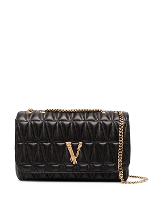 Versace Virtus quilted shoulder bag - Black