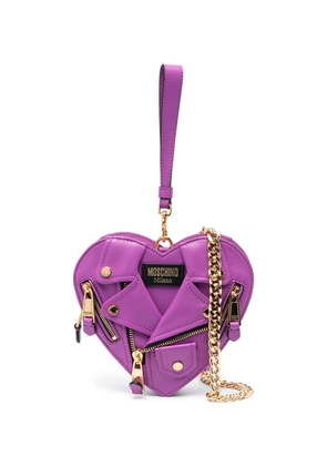 Moschino heart biker bag - Purple