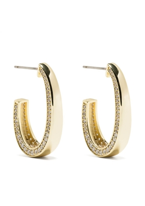Kenneth Jay Lane crystal-embellished polished-finish earrings - Gold