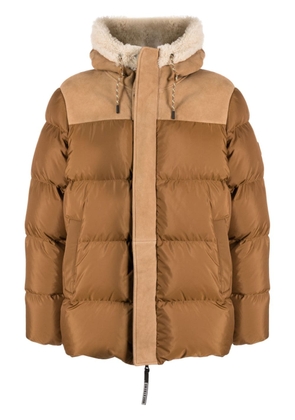 UGG Shasta shearling-trim hood padded jacket - Brown
