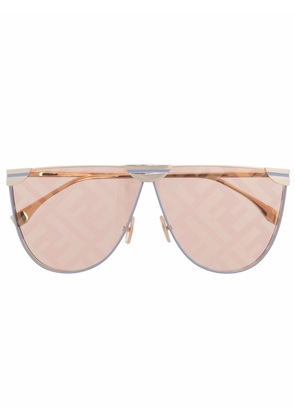 Fendi Eyewear FF-tinted oversize sunglasses - Gold