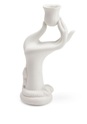 Jonathan Adler Eve porcelain candle holder (18,4cm x 11,4cm) - White