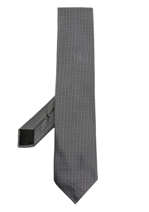 Givenchy monogram-jacquard silk tie - Grey
