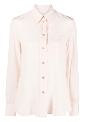 Lanvin point-collar cotton-silk shirt - Pink