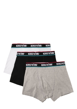 ICECREAM set-of-three logo-waistband boxers - White