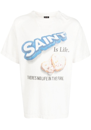 SAINT MXXXXXX logo-print short-sleeve T-shirt - White
