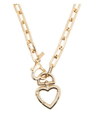 Kenneth Jay Lane heart-charm chain necklace - Gold